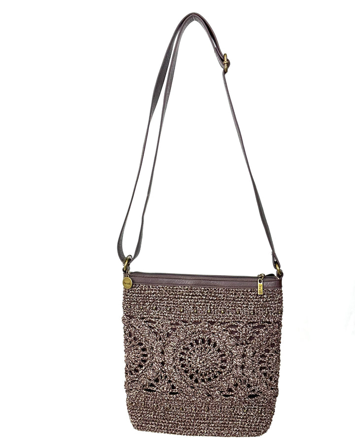 Brown Crochet Crossbody bag