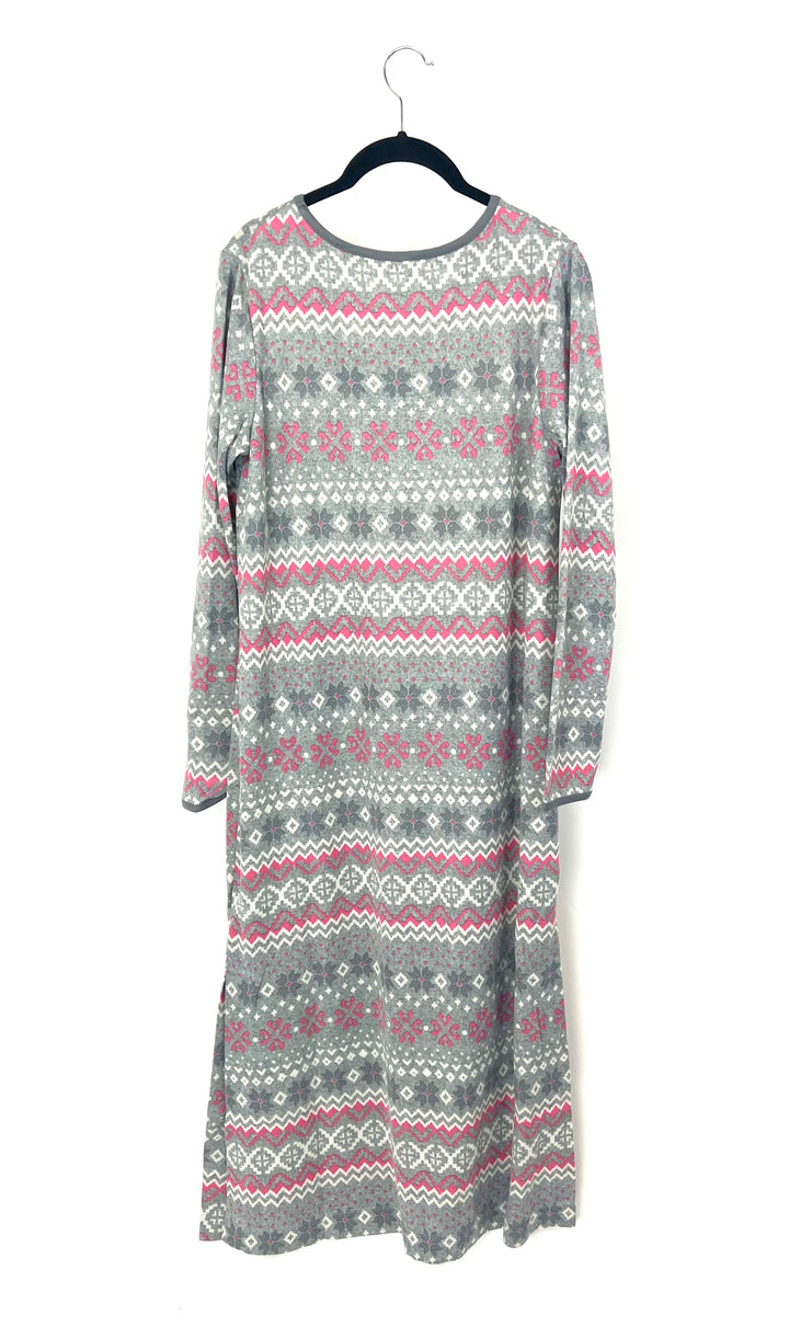 Gray And Pink Lounge Dress - Size 6/8 and 10/12