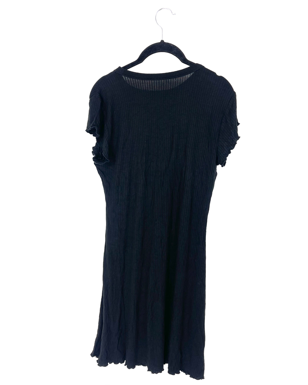 Black Ribbed Dress - Size 2-4