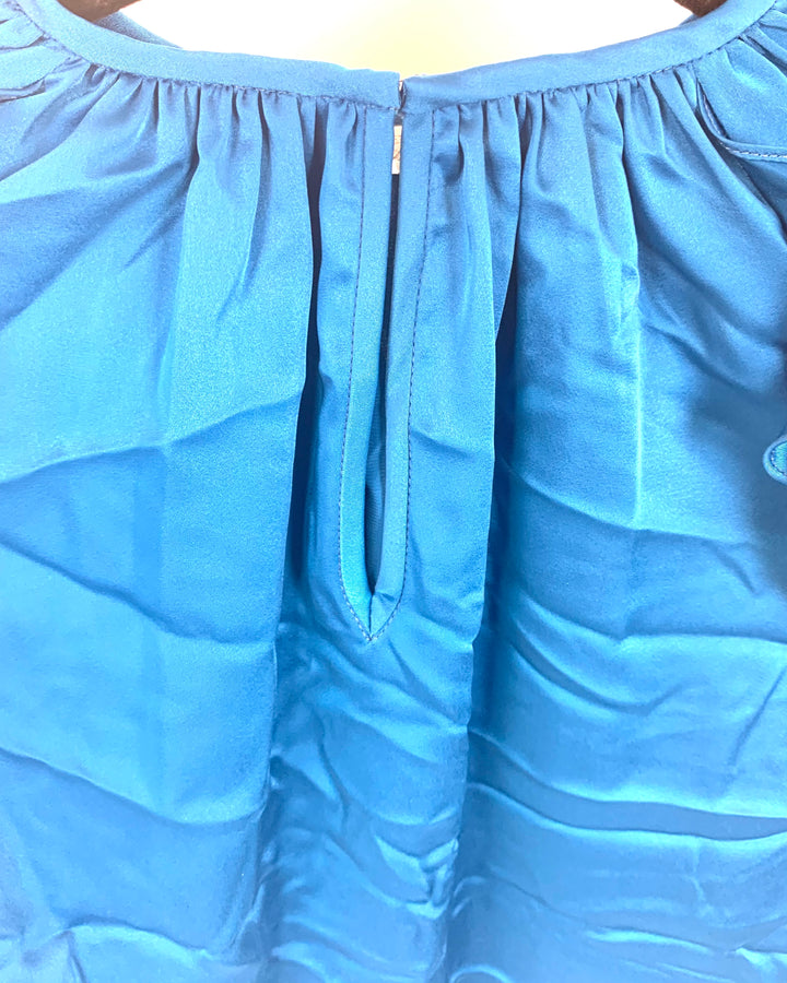 Turquoise Long Sleeve Blouse - Size 4/6