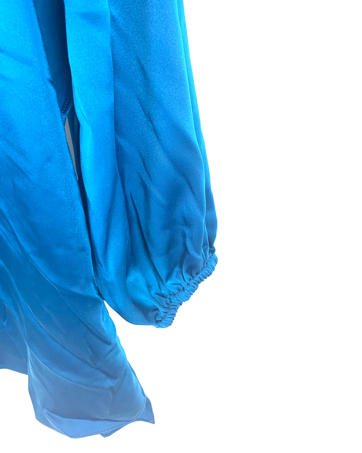 Turquoise Long Sleeve Blouse - Size 4/6