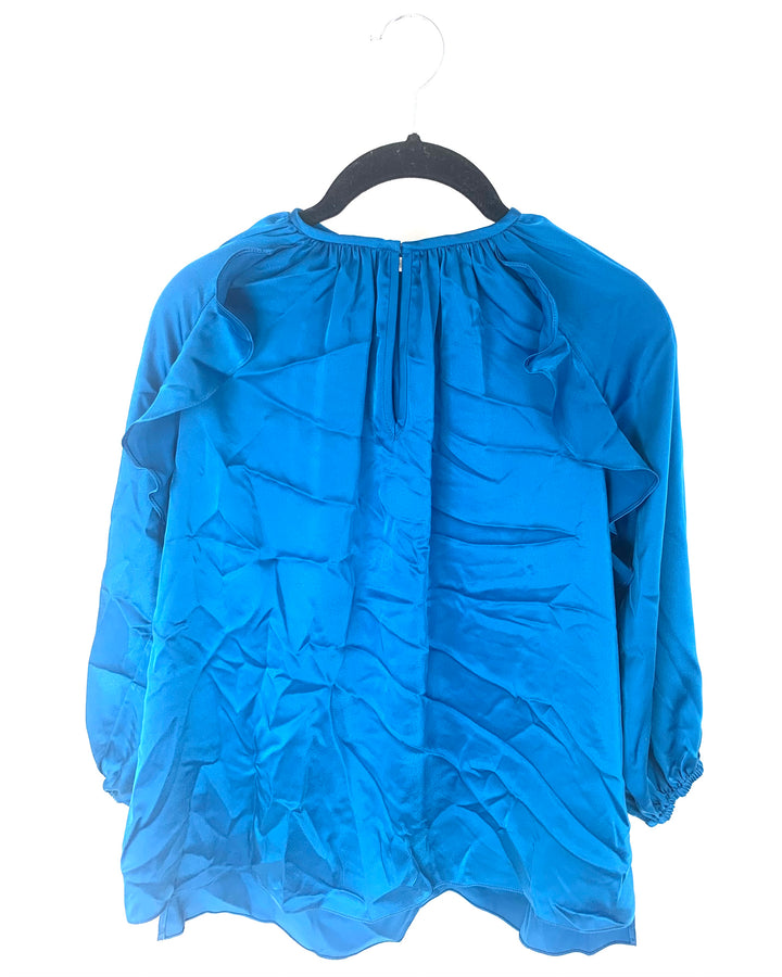 Turquoise Long Sleeve Blouse - Size 4/6