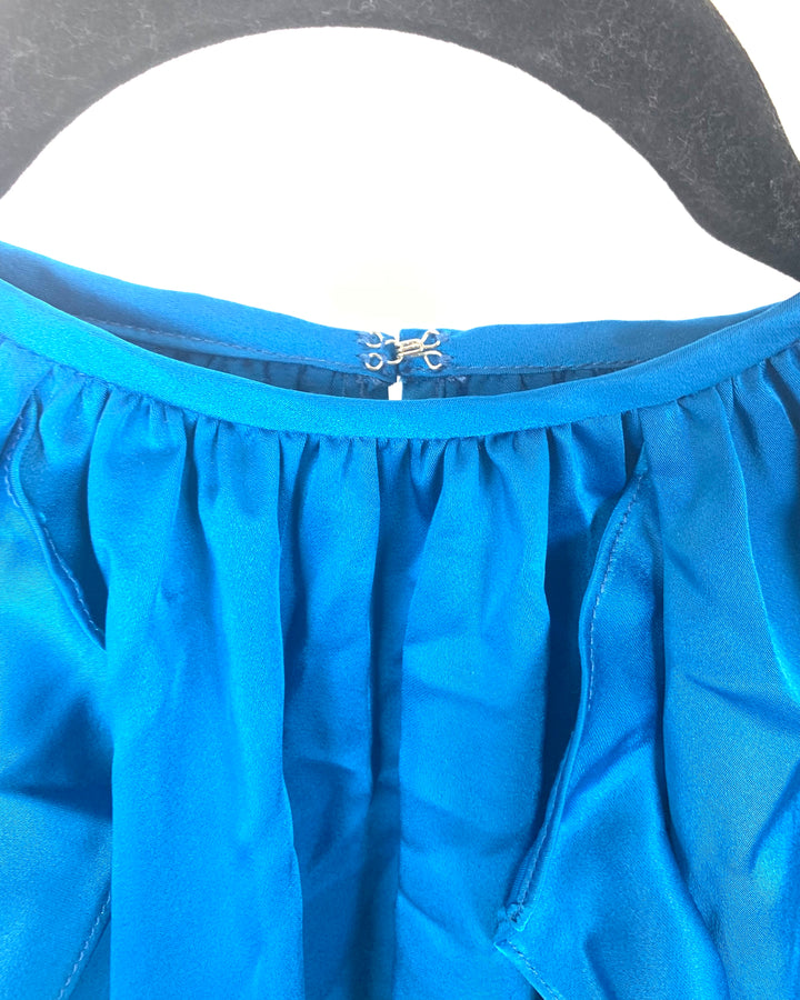 Turquoise Long Sleeve Blouse - Size 4/6