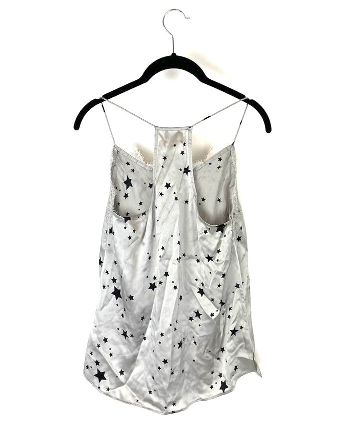 Grey and Black Lace Star Top - Size 2-4