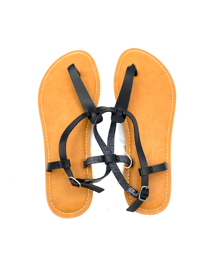 Black Thong Sandal - Size 7