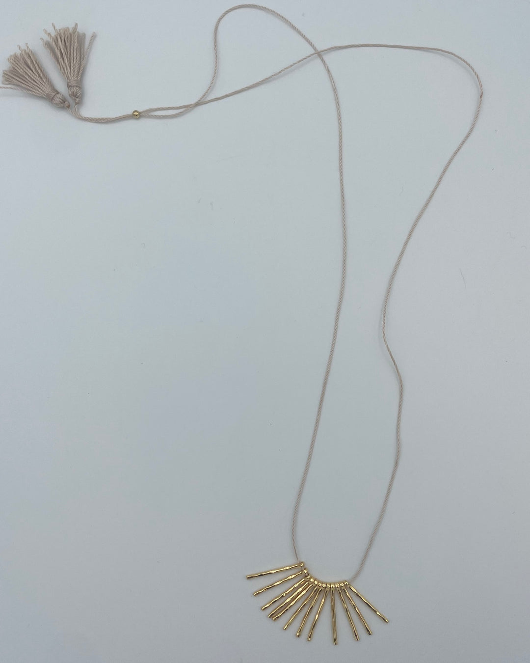 Gorjana Pink String Necklace With Gold Tassel Detail