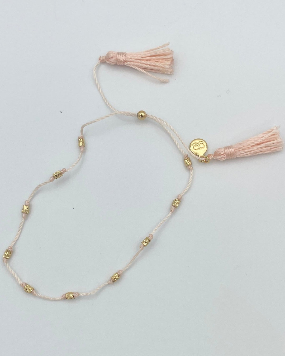 Light Pink and Gold Bead Bracelet