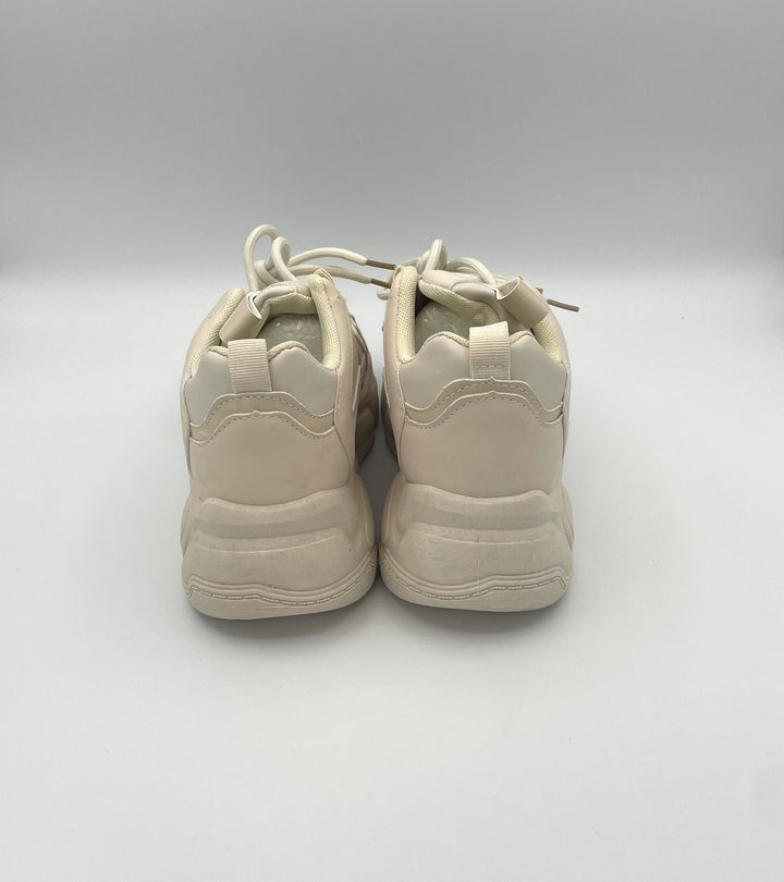 Beige Chunky Sneakers - Size 5