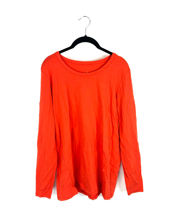 Long Sleeve Orange Shirt - Size 6/8