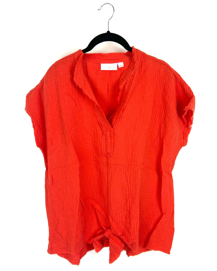 Tangerine Orange Short Sleeve Shirt - Size 6/8