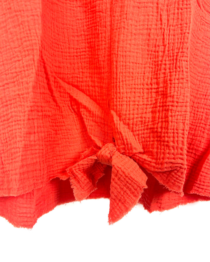 Tangerine Orange Short Sleeve Shirt - Size 6/8