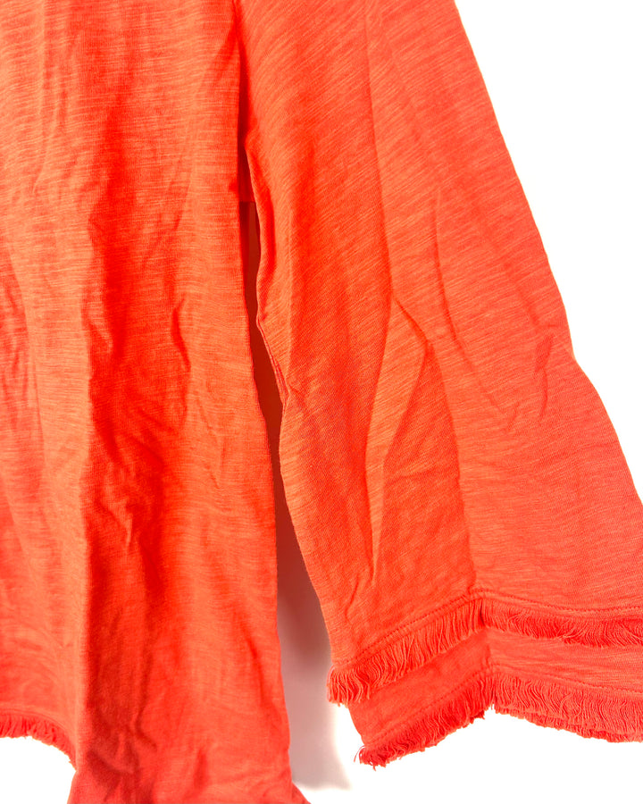 Orange Fringe Shirt - Size 6/8