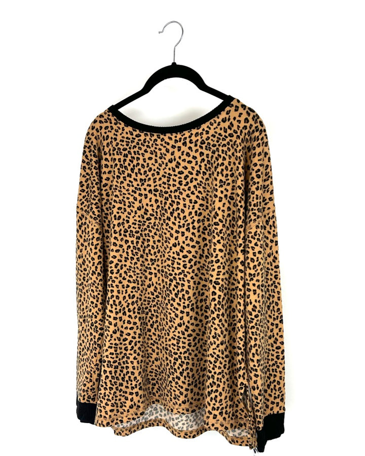 Comfy Cheetah Print Lounge Shirt - Size 10/12