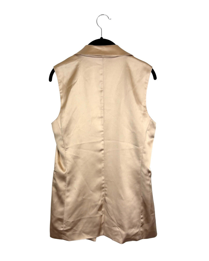 Champagne Satin Vest Top - Size 2/4
