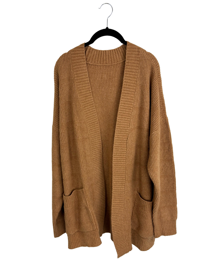 Brown Knit Cardigan - Size 6/8