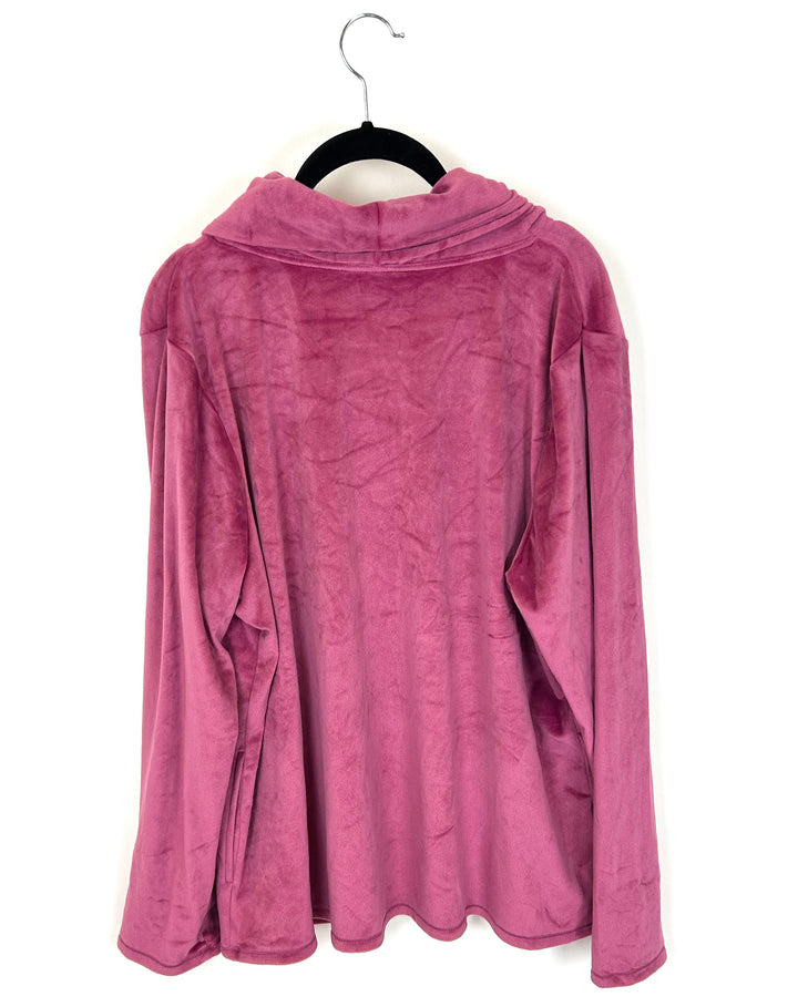 Mauve Fleece Long Sleeve Top - Size 6/8 and 18/20