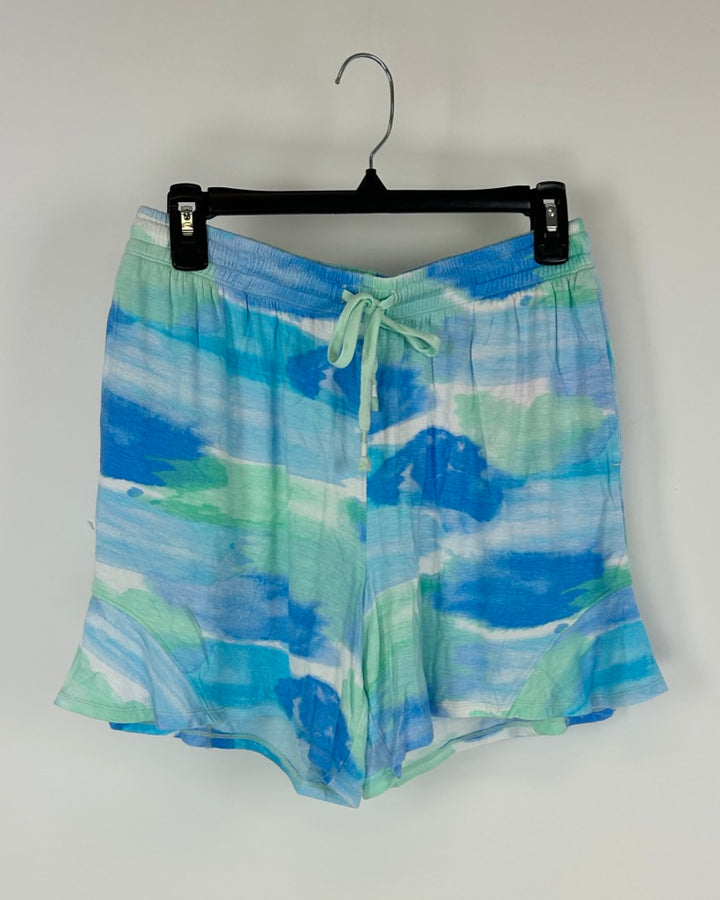 Light Blue And Mint Tie Dye Pajama Set - Size 6