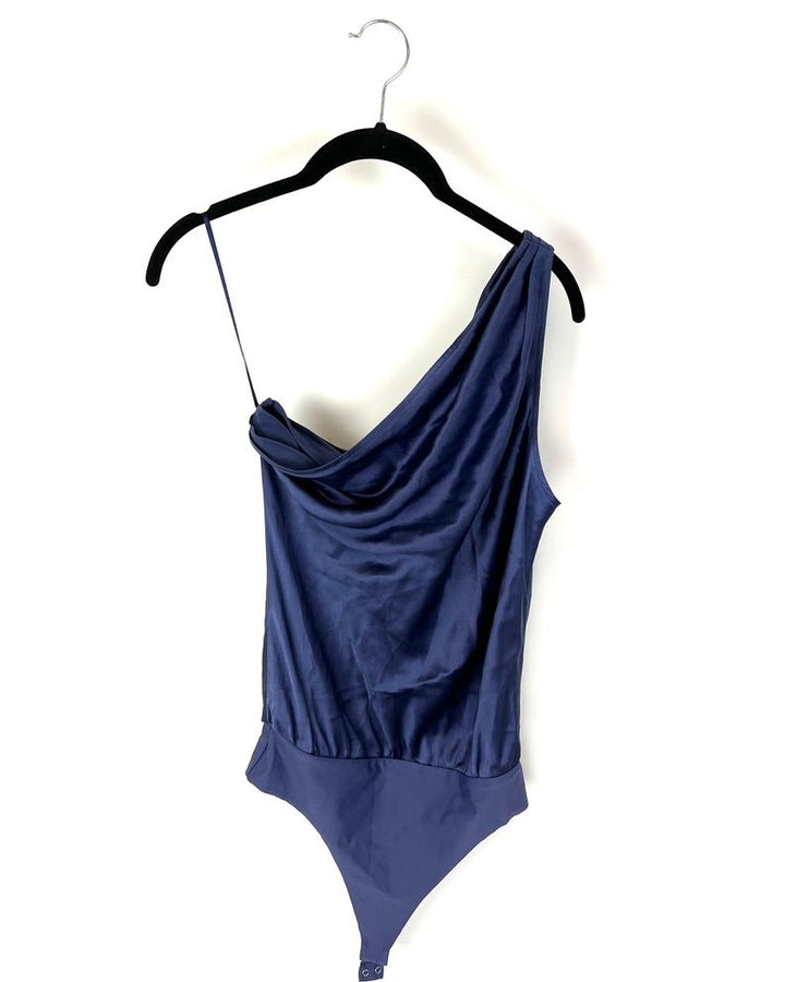 Navy One Shoulder Bodysuit - Size 0-2