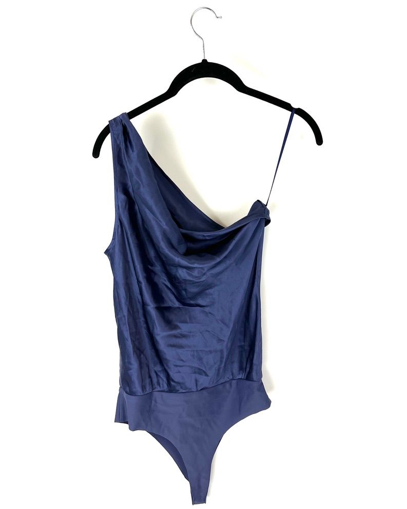 Navy One Shoulder Bodysuit - Size 0-2 and 4-6