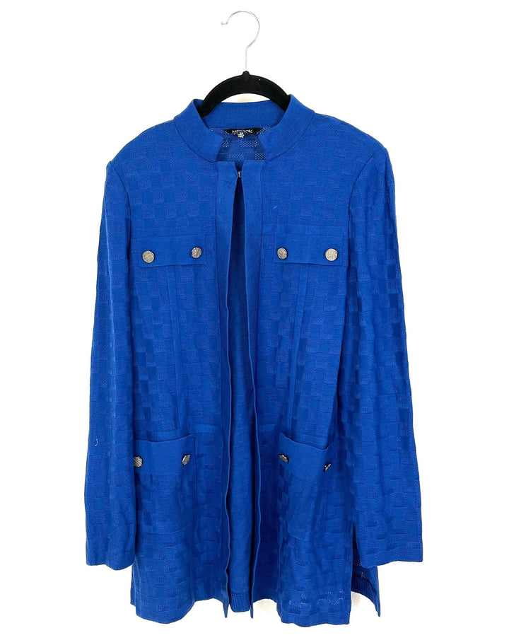Blue Sheer Knit Cardigan - Size 2/4