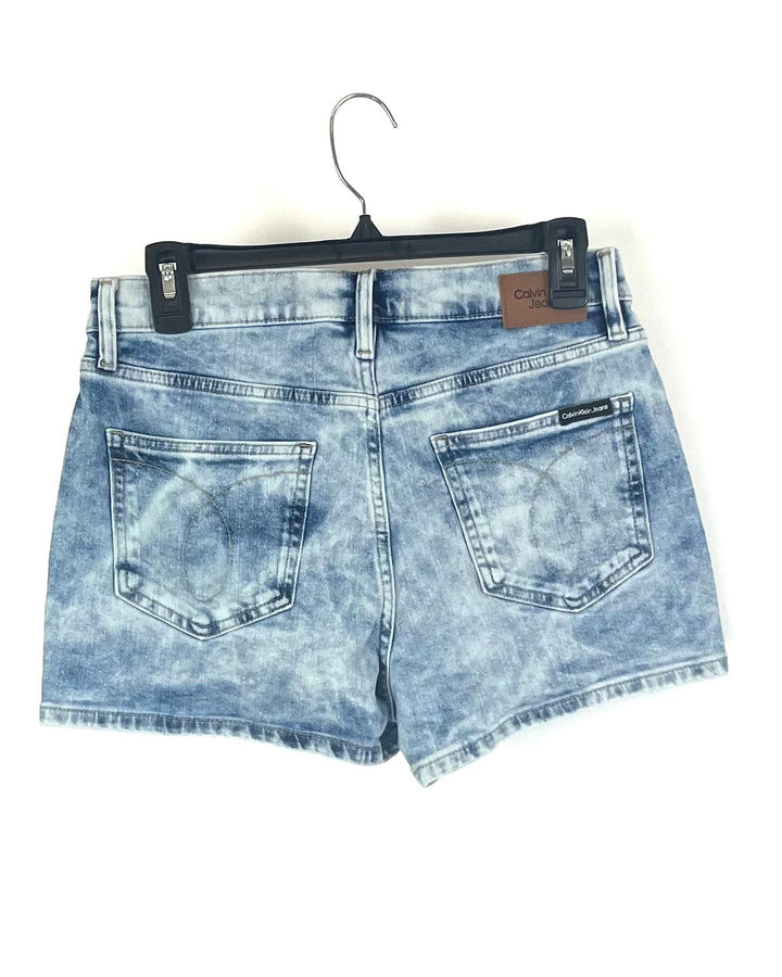 Light and Dark Wash Denim Shorts - Size 28