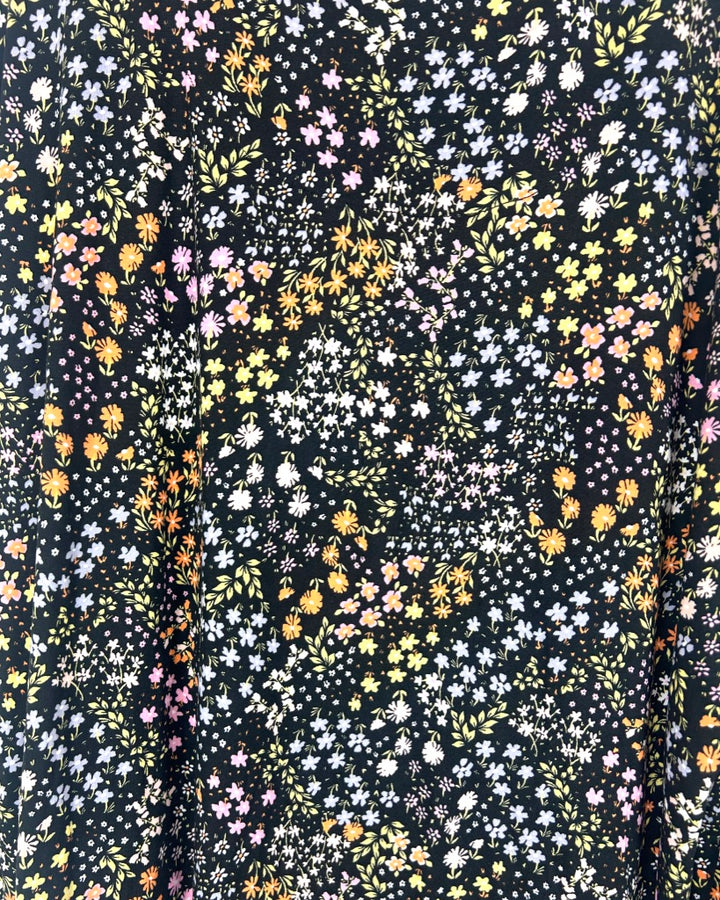 Black Floral Printed Lightweight Cardigan - Size 2/4