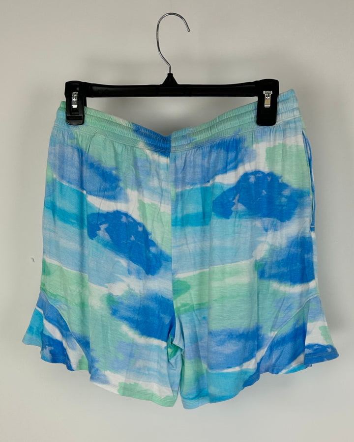 Light Blue And Mint Tie Dye Pajama Set - Size 6