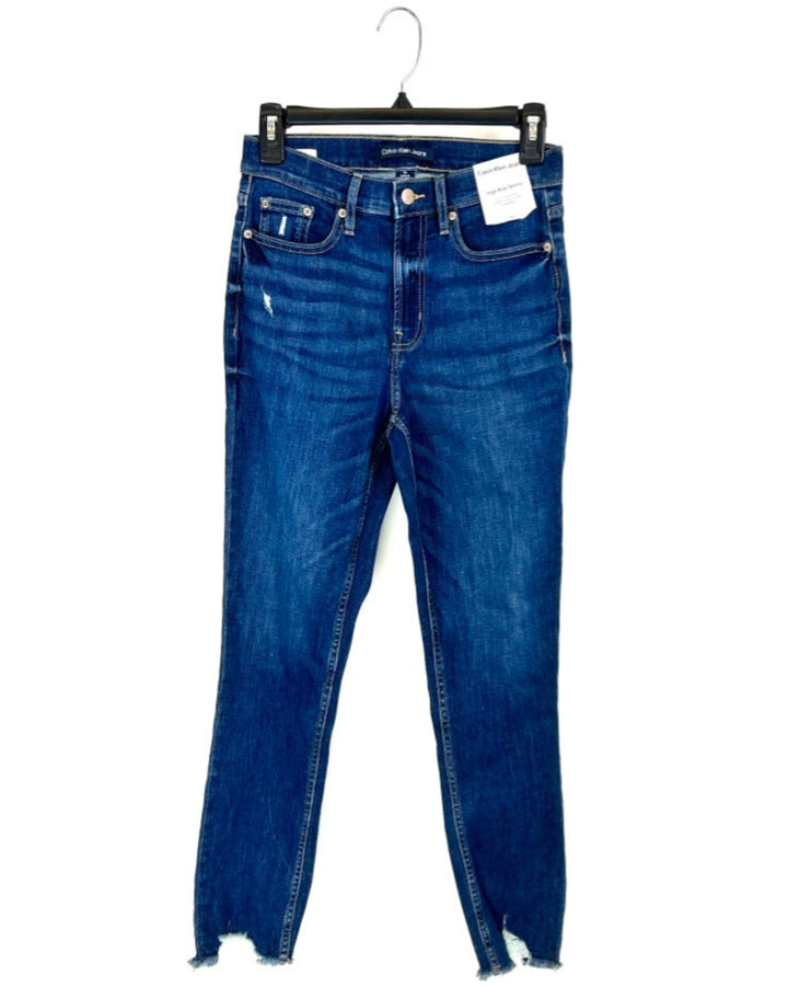 Dark Wash High Rise Skinny Jean - Size 28