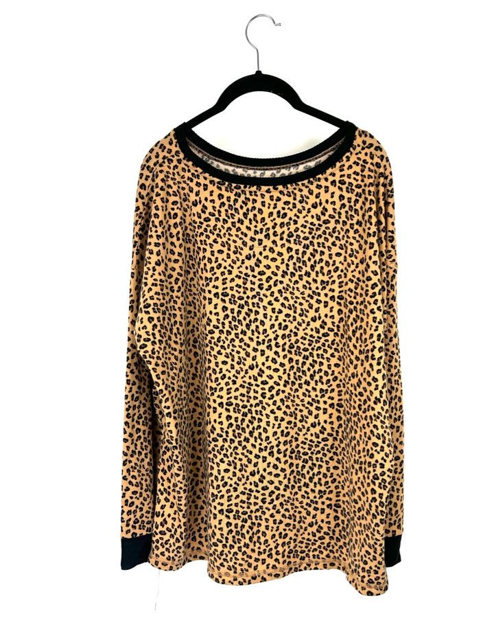 Comfy Cheetah Print Lounge Shirt - Size 10/12