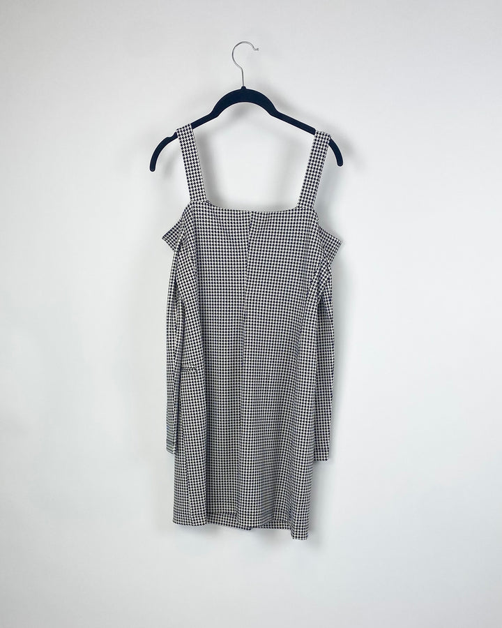 Black and White Double Breasted Dress - Small