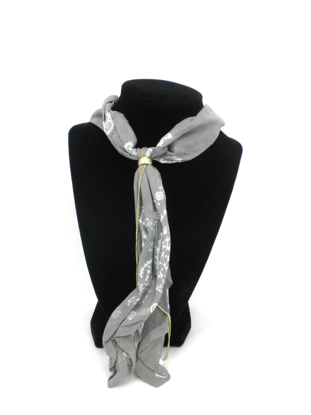 Grey Bandana Necklace - The Fashion Foundation - {{ discount designer}}