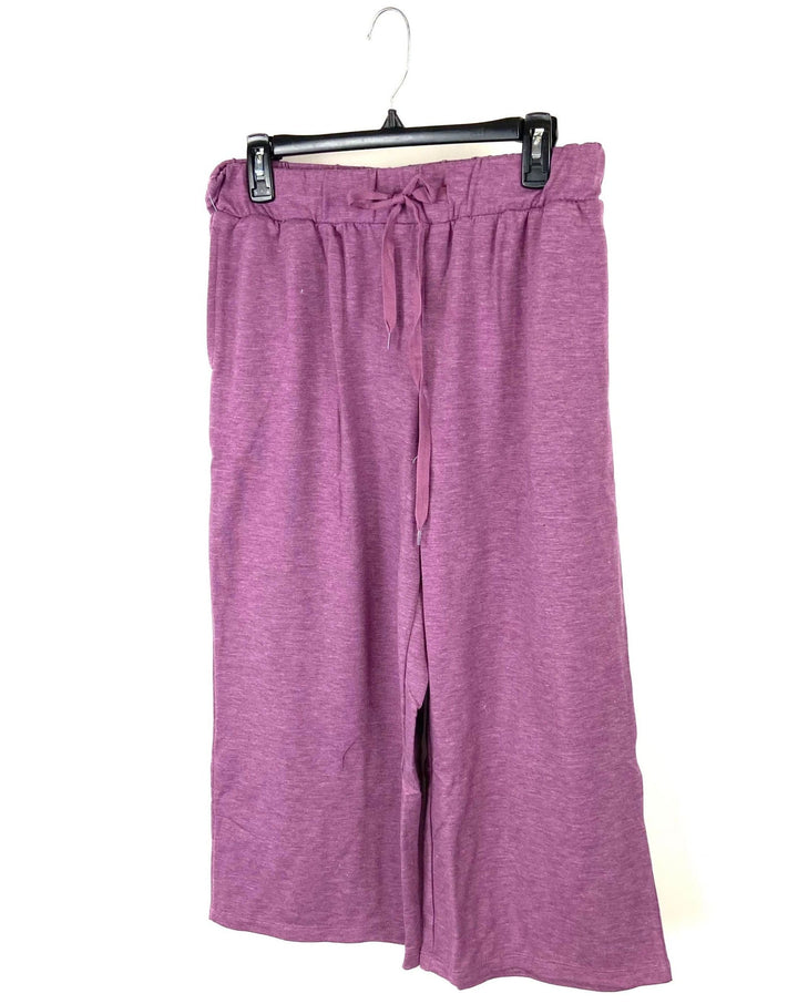 Purple Cropped Sweatpants - Small/Medium