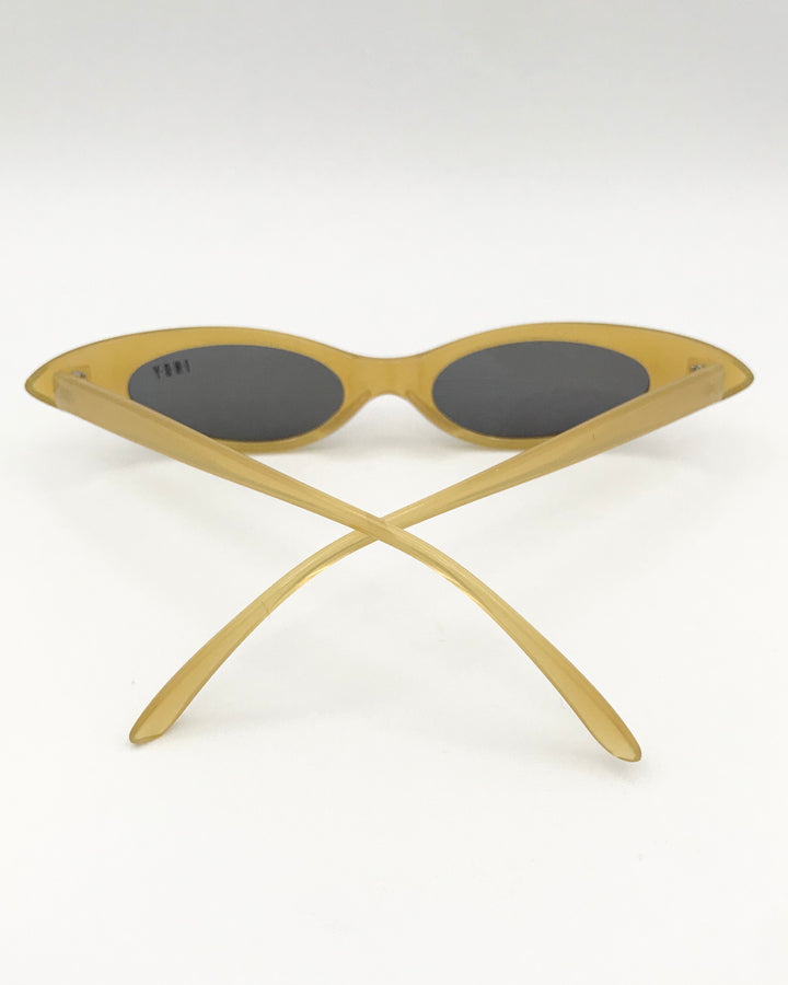 Dark Yellow and Black Slim Lens Sunglasses