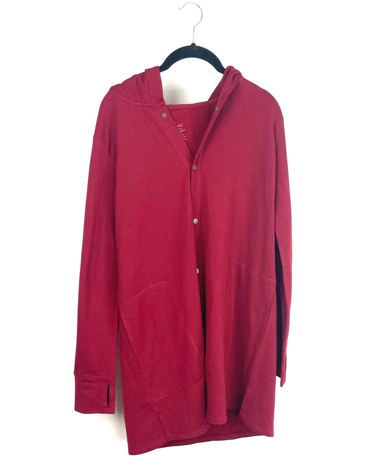 Red Button Cardigan - Small