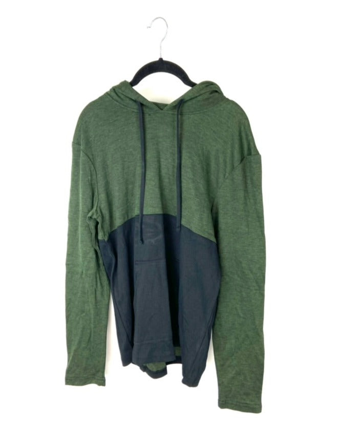 Green And Black Hoodie  - Small