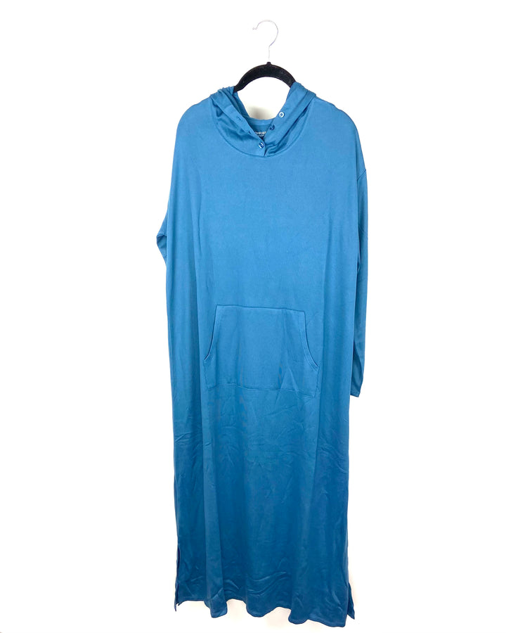 Blue Long Sleeve Lounge Dress - Size 6/8 and 10/12