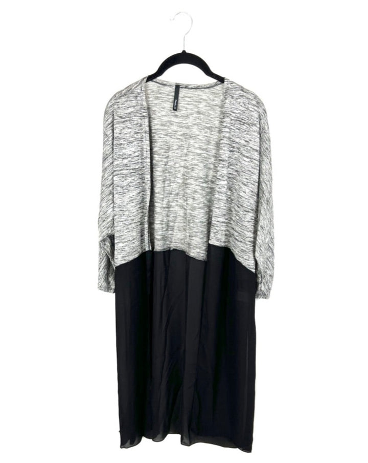 Grey Long Cardigan - Small, Medium, Large