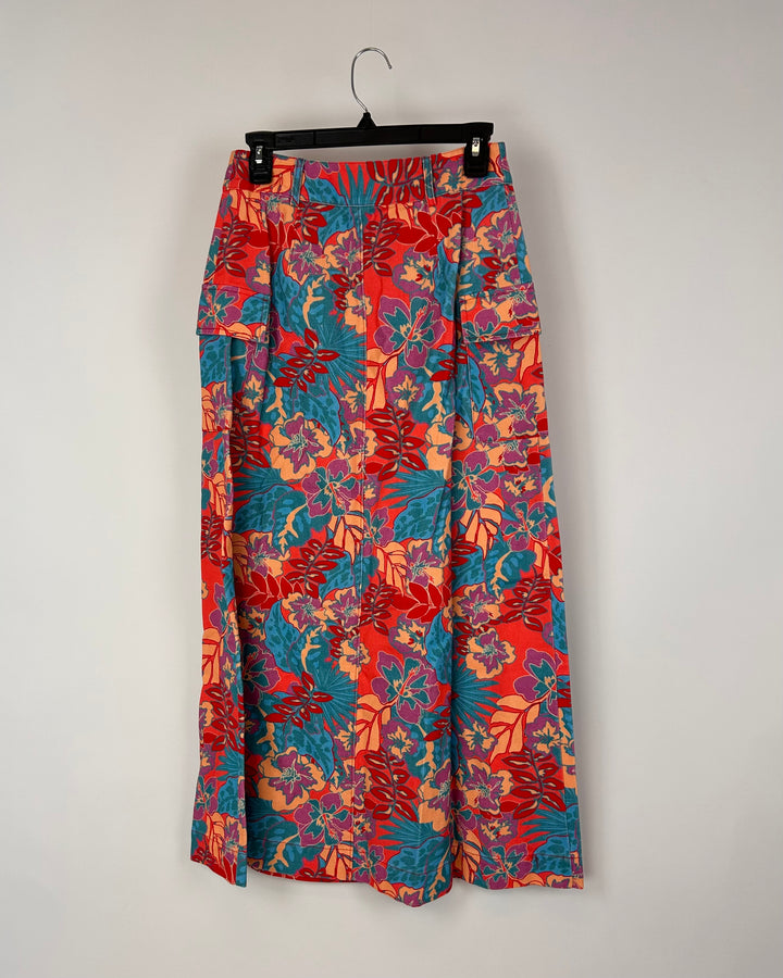 Abstract Floral Skirt - Small