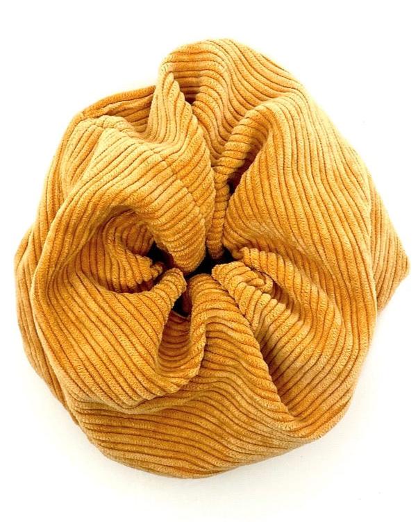 Tan Velour Jumbo Scrunchie