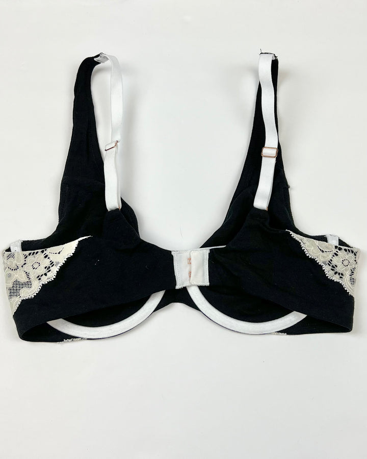 Black And White Lace Bra - 34B