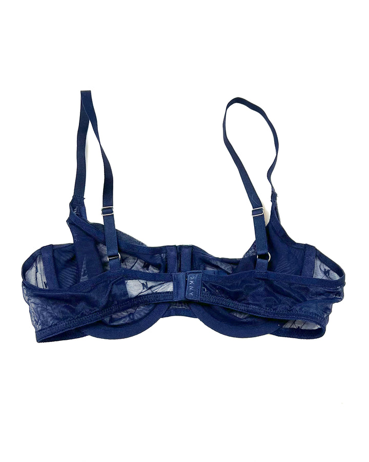 Navy Blue Mesh Bra - 34B