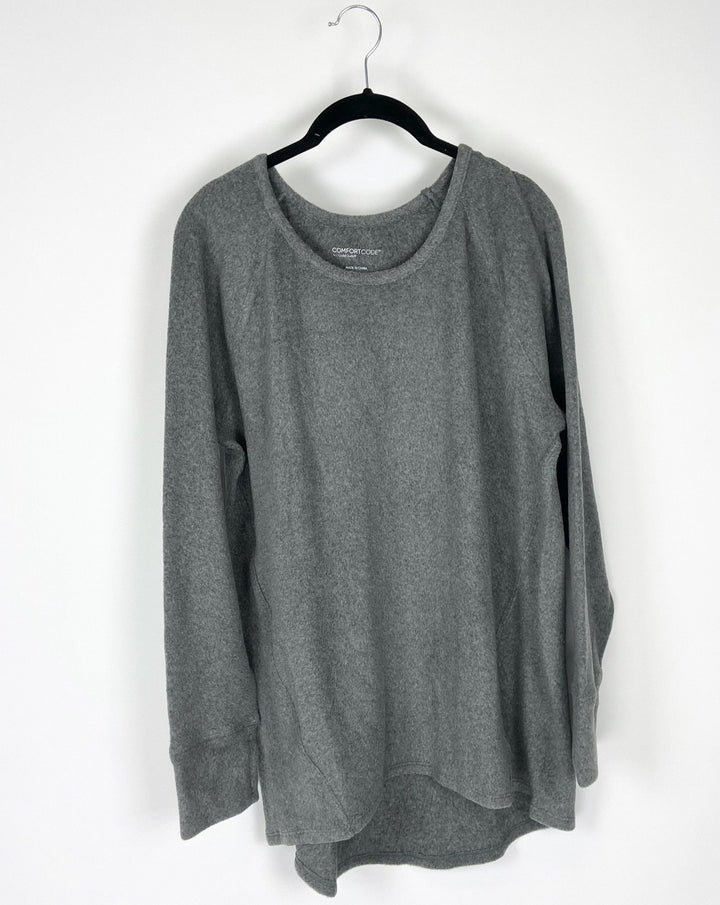 Grey Fleece Top - Small