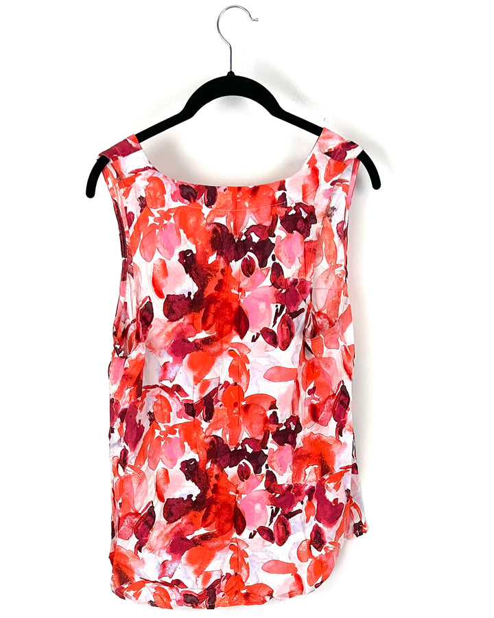 Pink And Orange Floral Sleepwear Set - Small