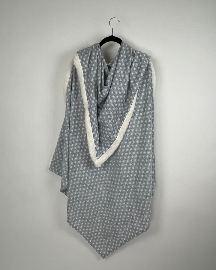 Polka Dot Open Fleece Poncho - Small/Medium