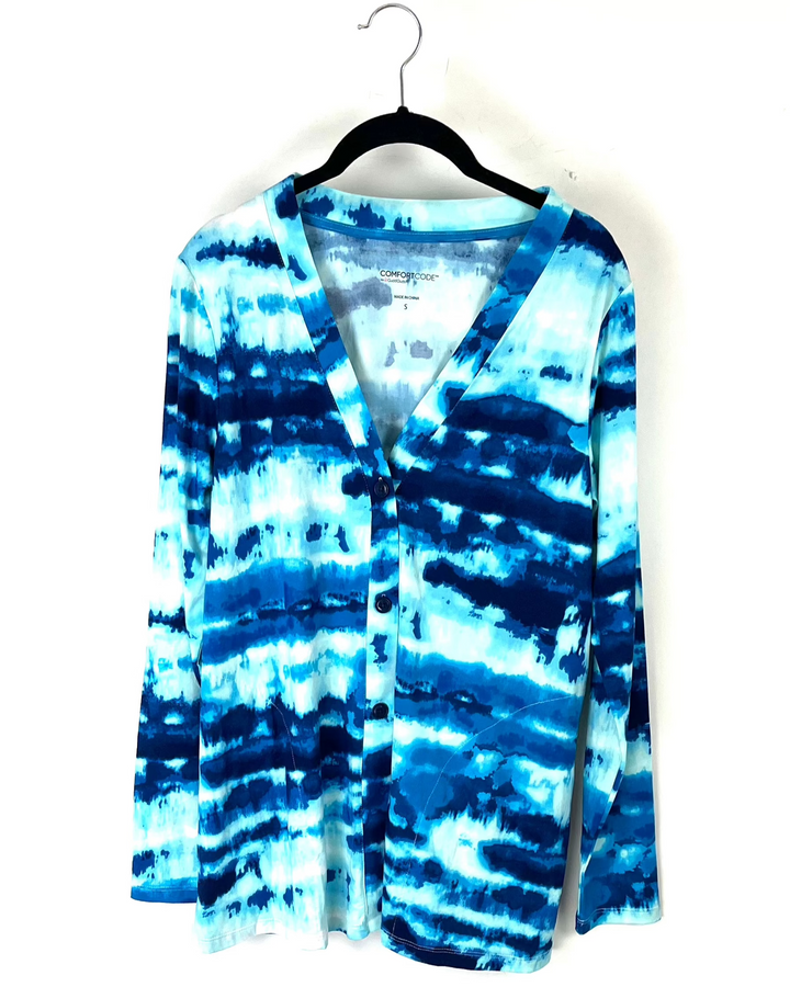Blue Printed Cardigan - Small/Medium