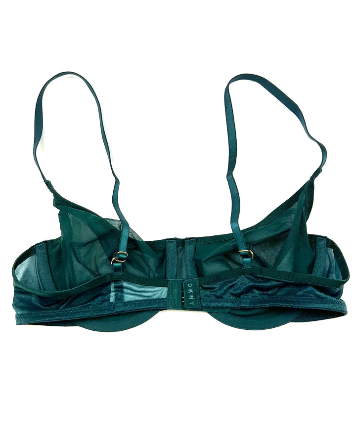 Green Shimmer Mesh Bra - 34B