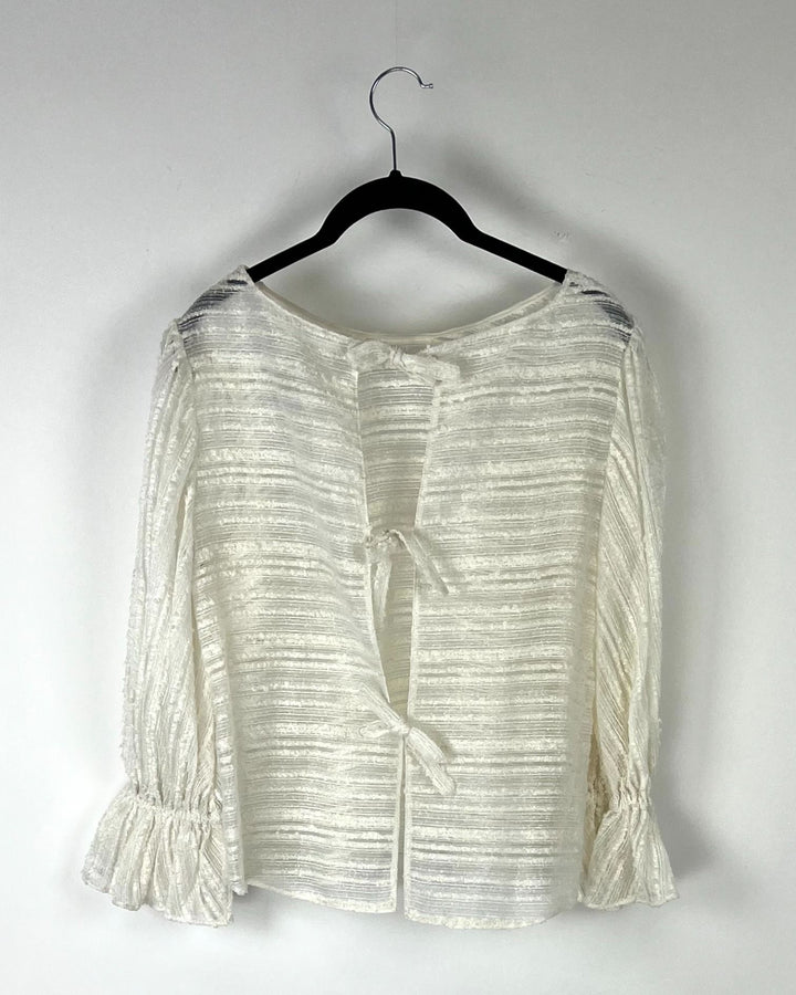 Cream Sheer Top - Small