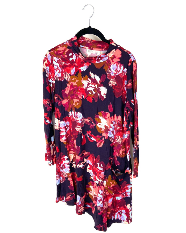Floral Print Long Sleeve - Size 6-8