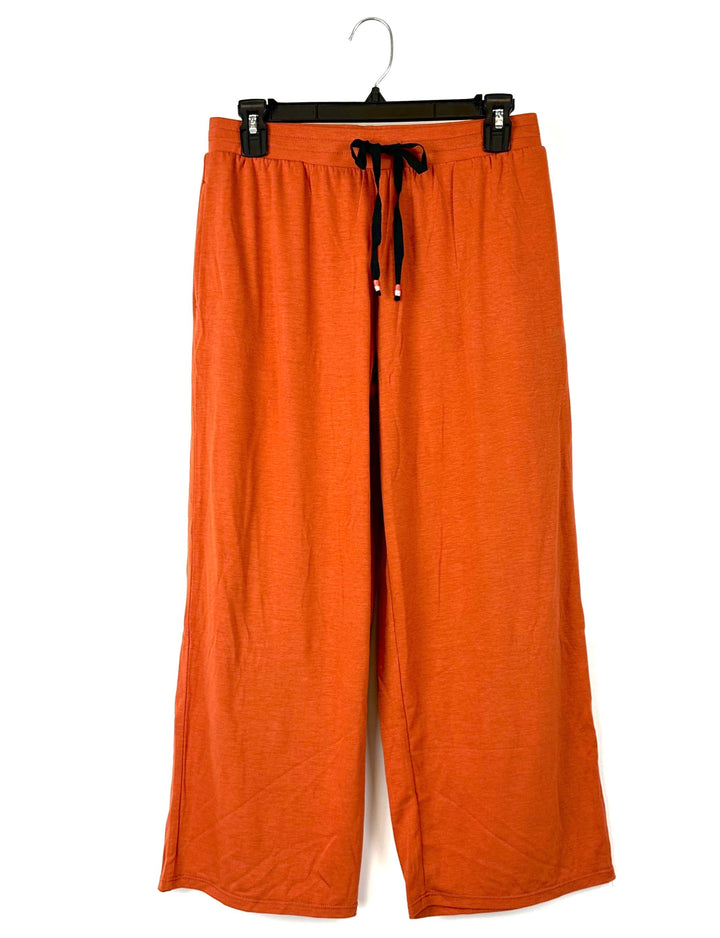 Cropped Orange Sweatpants - Small