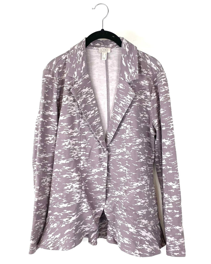 Purple Camo Blazer - Size 6-8